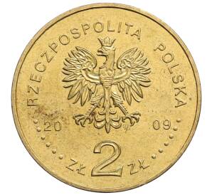 2 злотых 2009 года Польша «180 лет центральному банку Польши»