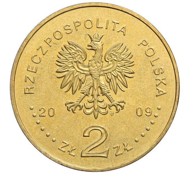 Монета 2 злотых 2009 года Польша «180 лет центральному банку Польши» (Артикул: K10-9667) — Фото №2