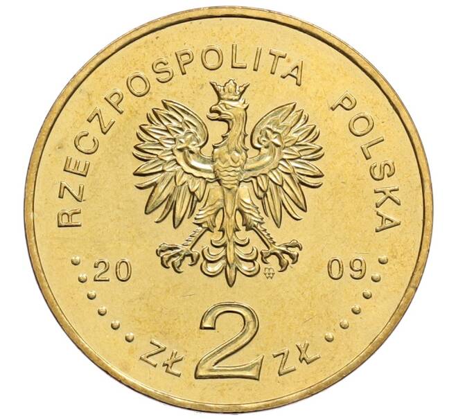 Монета 2 злотых 2009 года Польша «180 лет центральному банку Польши» (Артикул: K10-9668) — Фото №2