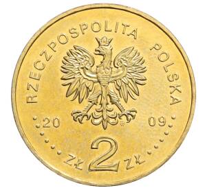 2 злотых 2009 года Польша «180 лет центральному банку Польши»