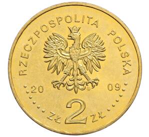 2 злотых 2009 года Польша «180 лет центральному банку Польши»