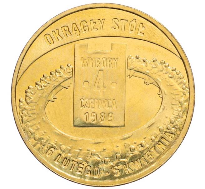 Монета 2 злотых 2009 года Польша «Польский путь к свободе — всеобщие выборы 4 июня 1989» (Артикул: K10-9685) — Фото №1