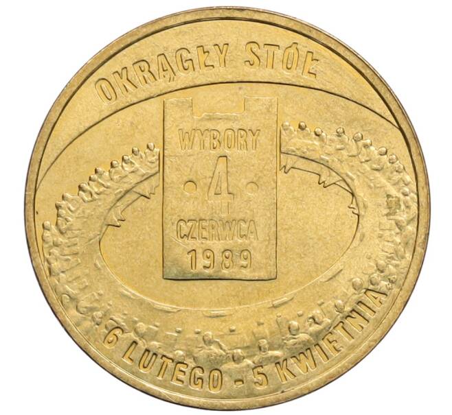 Монета 2 злотых 2009 года Польша «Польский путь к свободе — всеобщие выборы 4 июня 1989» (Артикул: K10-9686) — Фото №1