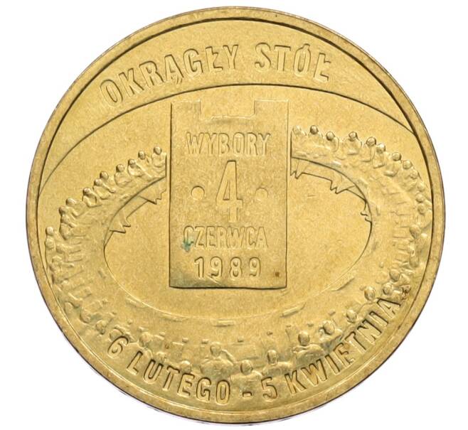 Монета 2 злотых 2009 года Польша «Польский путь к свободе — всеобщие выборы 4 июня 1989» (Артикул: K10-9687) — Фото №1