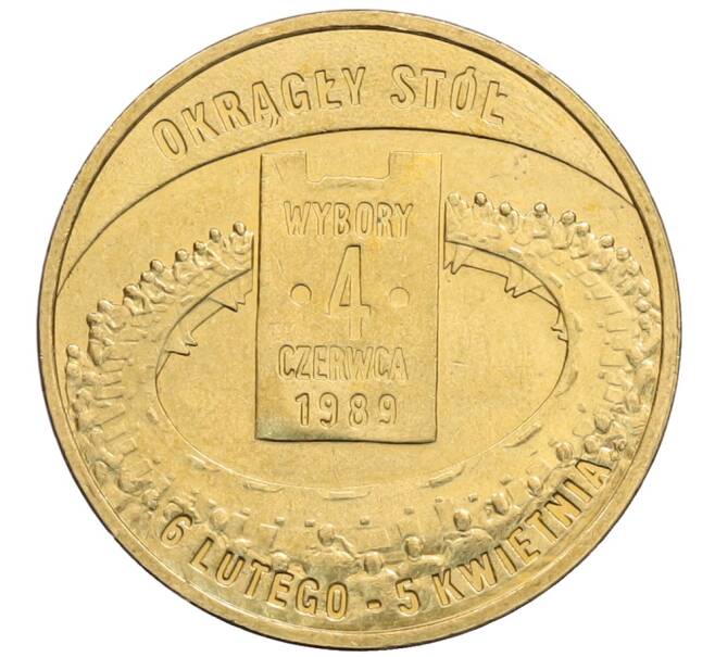 Монета 2 злотых 2009 года Польша «Польский путь к свободе — всеобщие выборы 4 июня 1989» (Артикул: K10-9688) — Фото №1