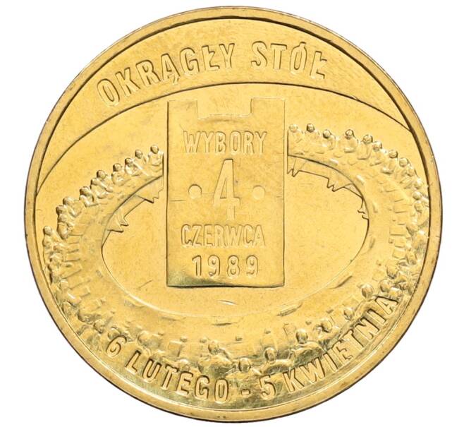 Монета 2 злотых 2009 года Польша «Польский путь к свободе — всеобщие выборы 4 июня 1989» (Артикул: K10-9690) — Фото №1