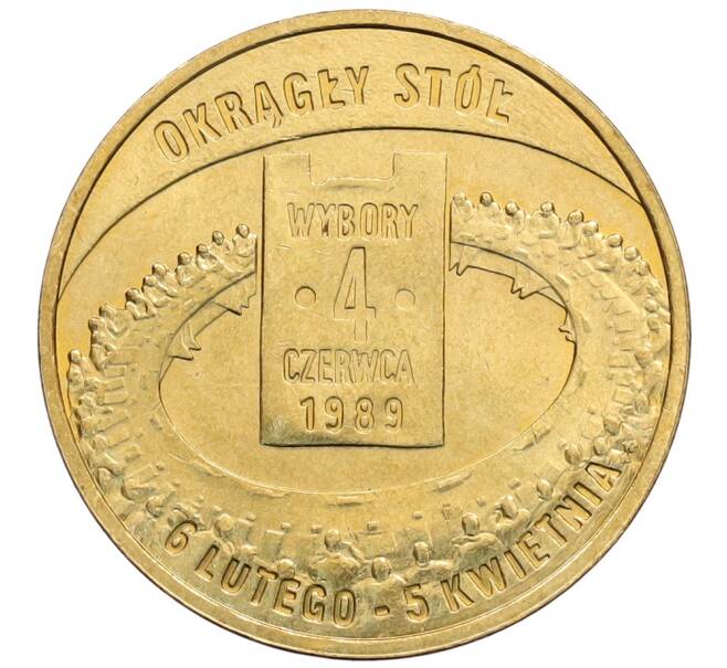 Монета 2 злотых 2009 года Польша «Польский путь к свободе — всеобщие выборы 4 июня 1989» (Артикул: K10-9691) — Фото №1