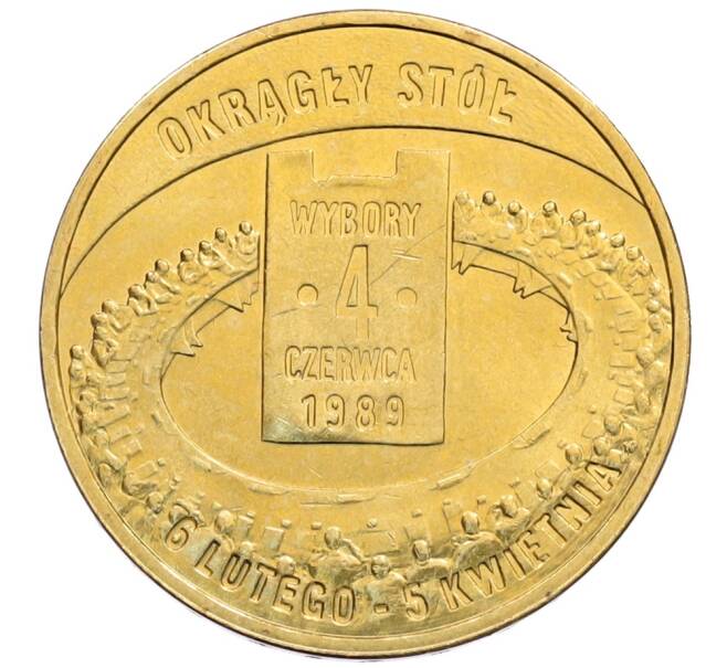 Монета 2 злотых 2009 года Польша «Польский путь к свободе — всеобщие выборы 4 июня 1989» (Артикул: K10-9692) — Фото №1