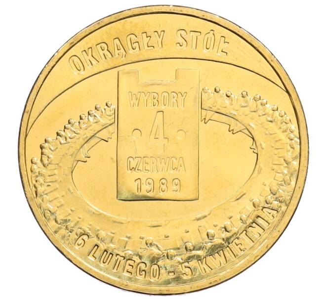 Монета 2 злотых 2009 года Польша «Польский путь к свободе — всеобщие выборы 4 июня 1989» (Артикул: K10-9694) — Фото №1
