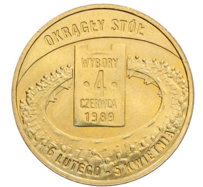 Монета 2 злотых 2009 года Польша «Польский путь к свободе — всеобщие выборы 4 июня 1989» (Артикул: K10-9695) — Фото №1