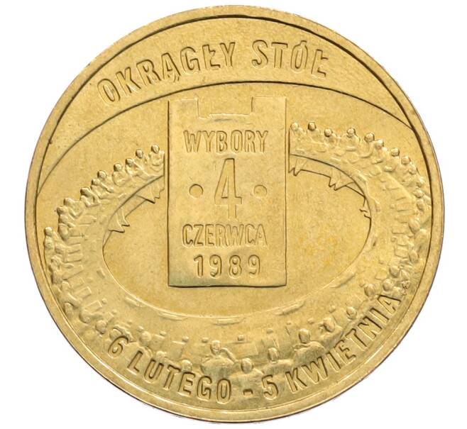 Монета 2 злотых 2009 года Польша «Польский путь к свободе — всеобщие выборы 4 июня 1989» (Артикул: K10-9696) — Фото №1