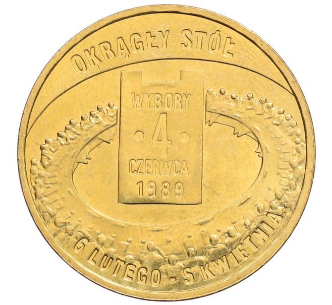 Монета 2 злотых 2009 года Польша «Польский путь к свободе — всеобщие выборы 4 июня 1989» (Артикул: K10-9697) — Фото №1