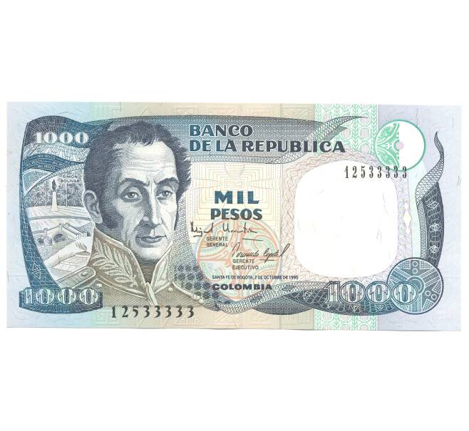 Банкнота 1000 песо 1995 года Колумбия (Артикул B2-4800)
