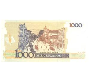 1000 крузадо 1988 года Бразилия (надпечатка 1 новый крузадо) — Фото №2