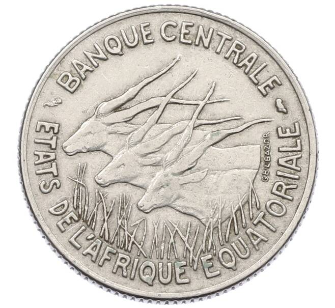 Монета 100 франков 1968 года Валютный союз Экваториальной Африки (Артикул: K1-7051) — Фото №1