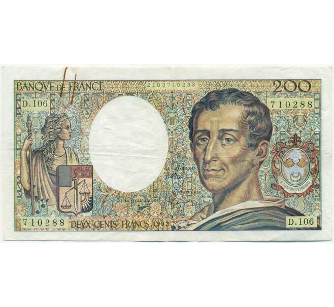 Банкнота 200 франков 1992 года Франция (Артикул: K10-9757) — Фото №1