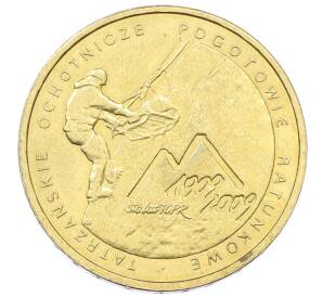 2 злотых 2009 года Польша «100 лет поисково-спасательной службы в Татрах» — Фото №1
