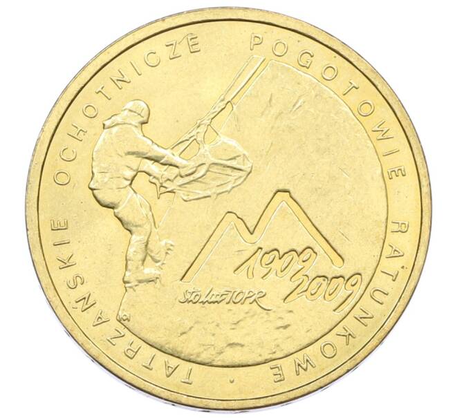 Монета 2 злотых 2009 года Польша «100 лет поисково-спасательной службы в Татрах» (Артикул: K10-9896) — Фото №1