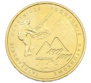 2 злотых 2009 года Польша «100 лет поисково-спасательной службы в Татрах» — Фото №1