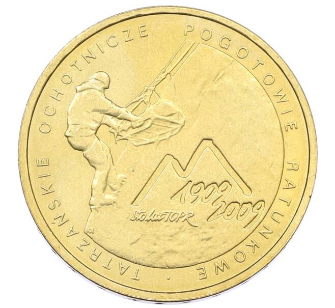 Монета 2 злотых 2009 года Польша «100 лет поисково-спасательной службы в Татрах» (Артикул: K10-9898) — Фото №1