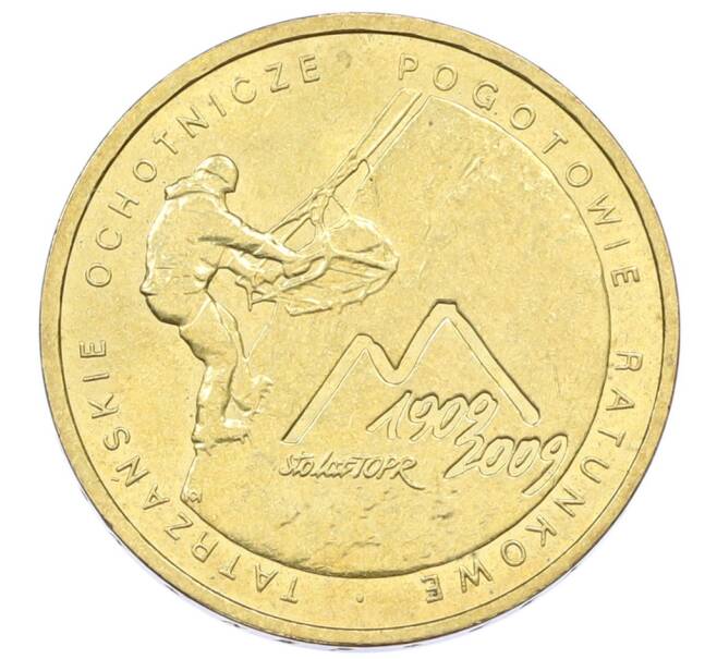 Монета 2 злотых 2009 года Польша «100 лет поисково-спасательной службы в Татрах» (Артикул: K10-9902) — Фото №1
