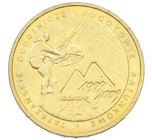 2 злотых 2009 года Польша «100 лет поисково-спасательной службы в Татрах» — Фото №1