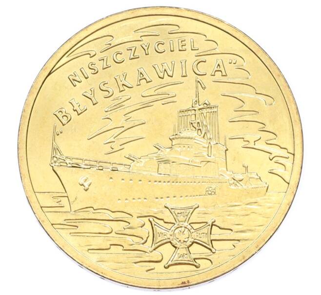Монета 2 злотых 2012 года Польша «Польские суда — Эсминец Молния» (Артикул: K10-9962) — Фото №1