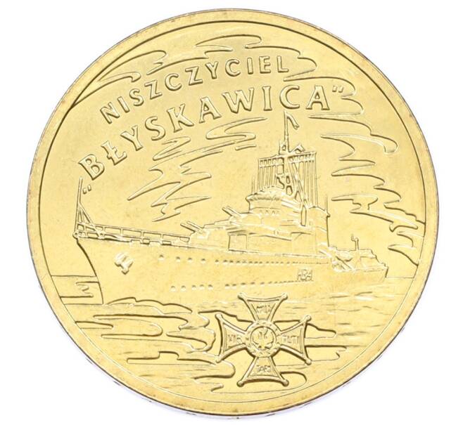 Монета 2 злотых 2012 года Польша «Польские суда — Эсминец Молния» (Артикул: K10-9963) — Фото №1