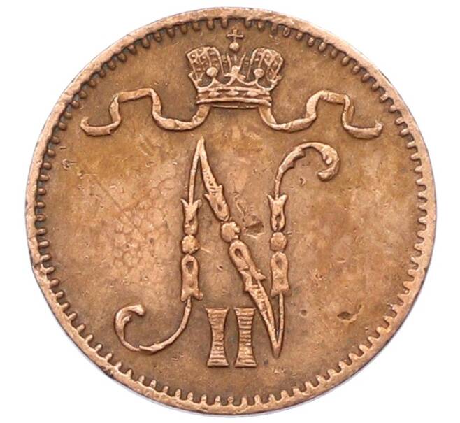 Монета 1 пенни 1914 года Русская Финляндия (Артикул: T11-29636) — Фото №2