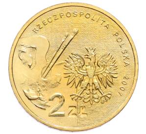 2 злотых 2007 года Польша «Художники Польши 19-20 века — Леон Ян Вычулковский» — Фото №2