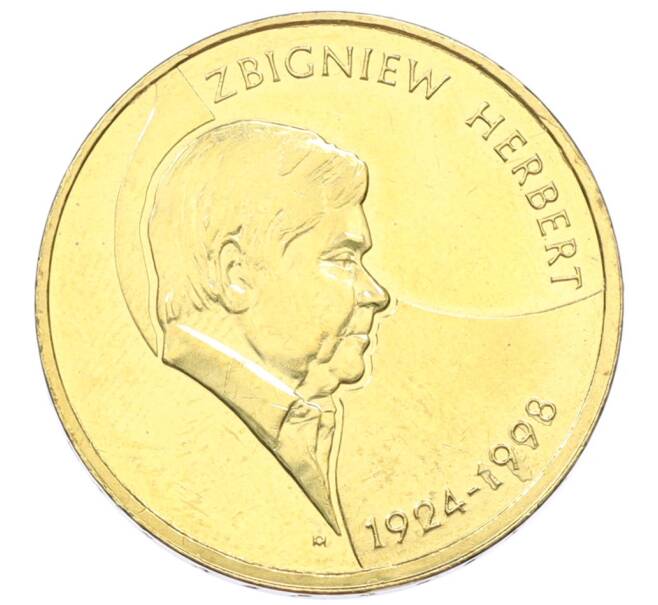 Монета 2 злотых 2008 года Польша «10 лет со дня смерти Збигнева Херберта» (Артикул: K10-10045) — Фото №1
