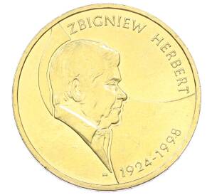 2 злотых 2008 года Польша «10 лет со дня смерти Збигнева Херберта» — Фото №1