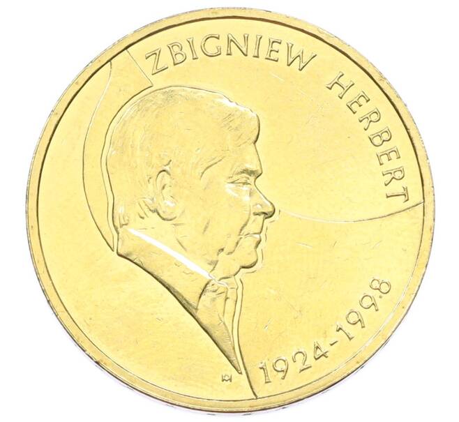 Монета 2 злотых 2008 года Польша «10 лет со дня смерти Збигнева Херберта» (Артикул: K10-10047) — Фото №1