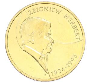 2 злотых 2008 года Польша «10 лет со дня смерти Збигнева Херберта» — Фото №1