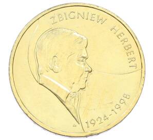 2 злотых 2008 года Польша «10 лет со дня смерти Збигнева Херберта» — Фото №1