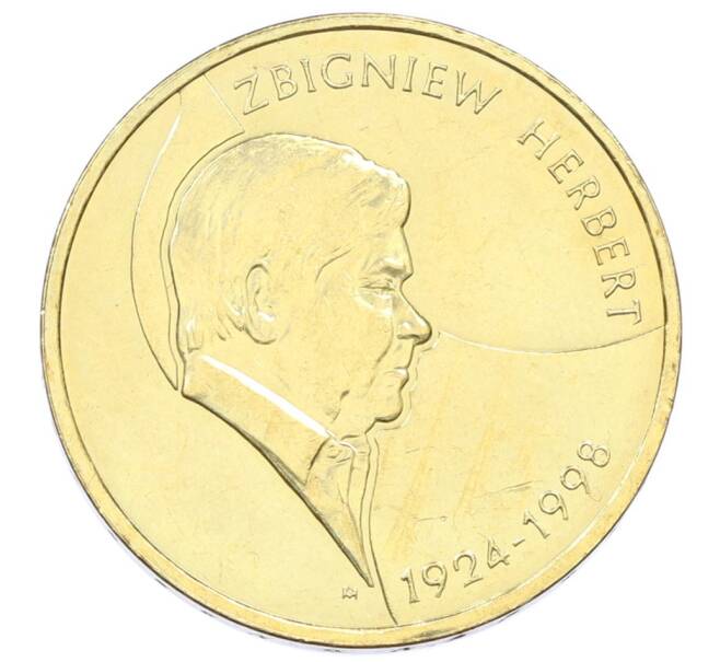 Монета 2 злотых 2008 года Польша «10 лет со дня смерти Збигнева Херберта» (Артикул: K10-10052) — Фото №1