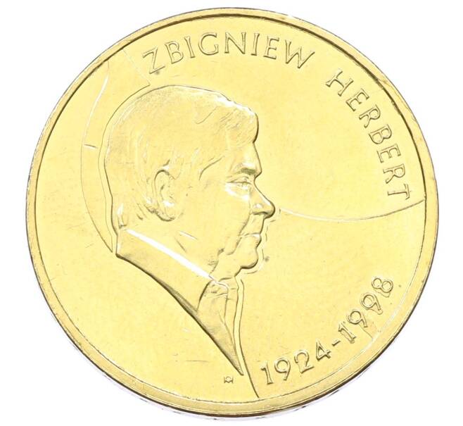Монета 2 злотых 2008 года Польша «10 лет со дня смерти Збигнева Херберта» (Артикул: K10-10053) — Фото №1