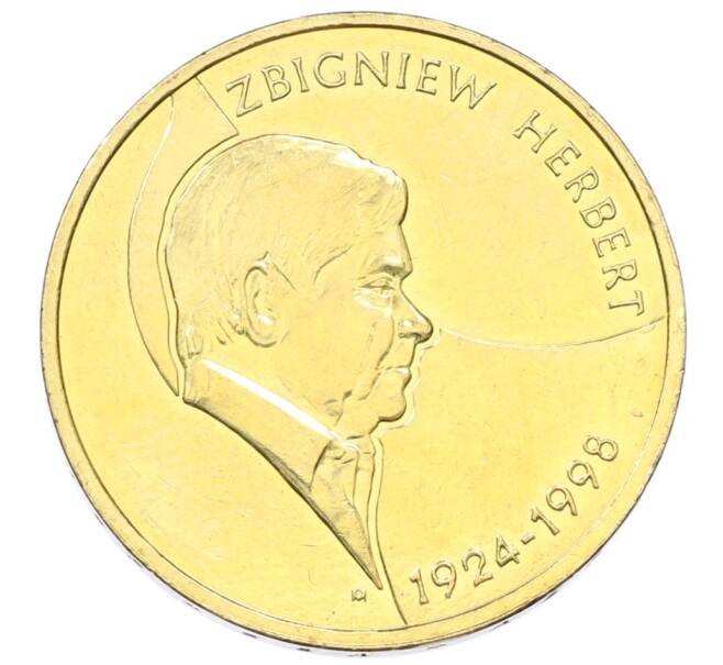 Монета 2 злотых 2008 года Польша «10 лет со дня смерти Збигнева Херберта» (Артикул: K10-10054) — Фото №1