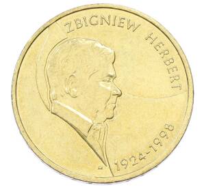 2 злотых 2008 года Польша «10 лет со дня смерти Збигнева Херберта» — Фото №1