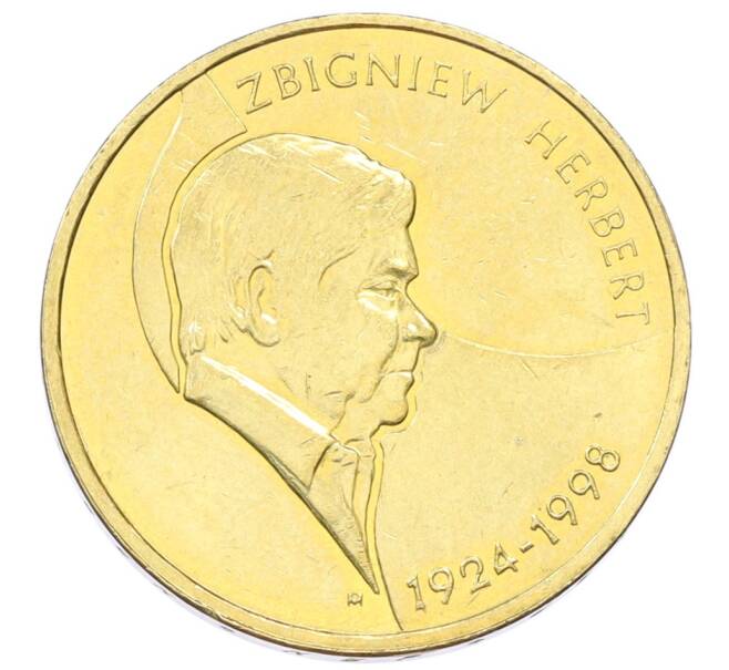 Монета 2 злотых 2008 года Польша «10 лет со дня смерти Збигнева Херберта» (Артикул: K10-10057) — Фото №1