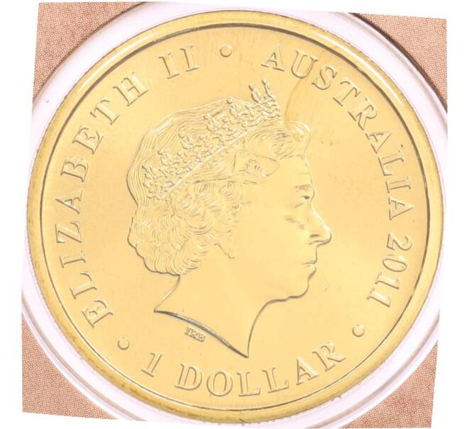 Монета 1 доллар 2011 года Австралия «Детеныши диких животных — Динго» (в конверте с маркой) (Артикул: M2-91326) — Фото №2