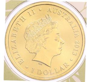 1 доллар 2013 года Австралия «Детеныши диких животных — Кукабара» (в конверте с маркой) — Фото №2