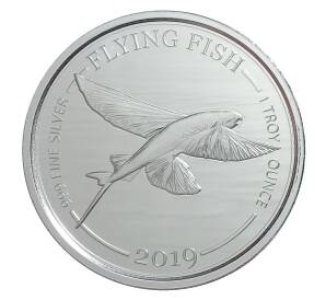 1 доллар 2019 года Барбадос — Летучая рыба