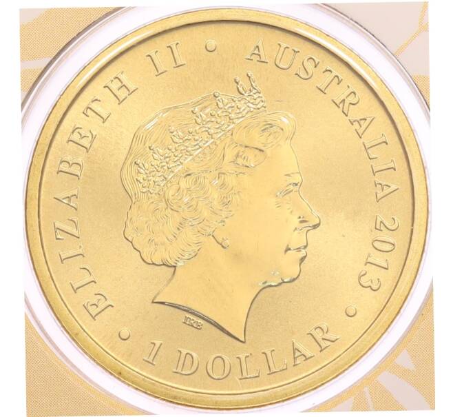 Монета 1 доллар 2013 года Австралия «Детеныши диких животных — Ехидна» (в конверте с маркой) (Артикул: M2-91332) — Фото №2