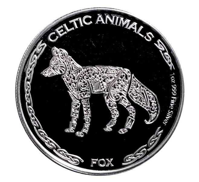 Монета 500 франков 2019 года Чад «Кельтские животные — Лиса» (Артикул M2-33543)
