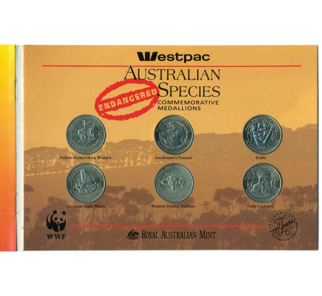 Набор из 6 настольных медалей Австралия «175 лет Westpac» (Артикул: H2-1266) — Фото №1