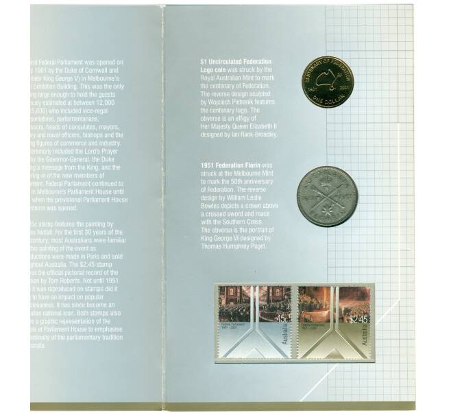 Набор из 2 монет Австралия «Столетие Федерации» (Артикул: M3-1526) — Фото №1
