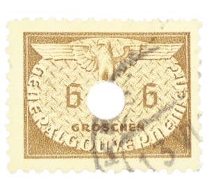 Почтовая марка 6 грошей 1940 года Польша (Германская оккупация)
