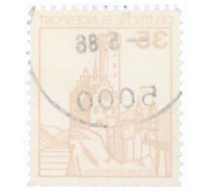 Почтовая марка 35 пфеннигов 1982 года Западная Германия (ФРГ) «Крепости — Замок Лихтенштейн»