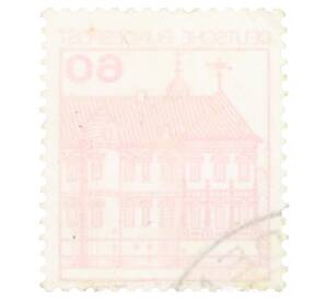 Почтовая марка 60 пфеннигов 1977 года Западная Германия (ФРГ) «Крепости — Замок Марксбург»